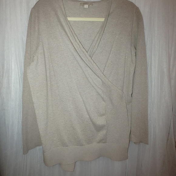 Loft Tan Long Sleeve Cardigan size XL - Picture 3 of 5